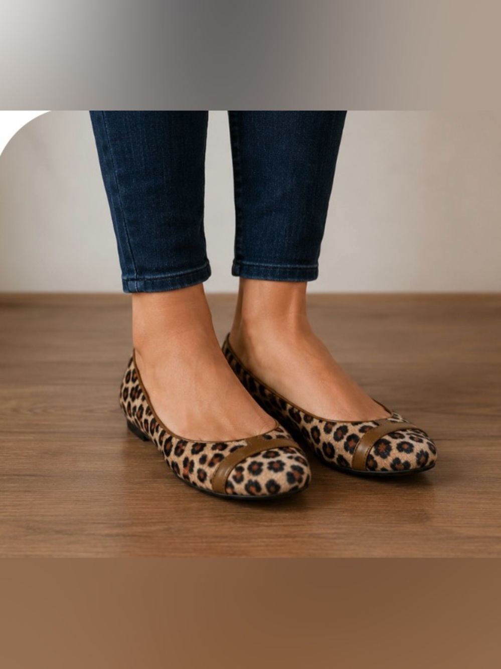 Theory Leopard Print Calf Hair Ballet Flats Leather Size 36 US 6 Designer Shoes